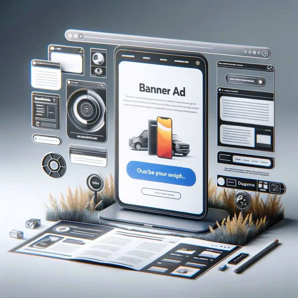 A website banner ad for a relevant product or service.